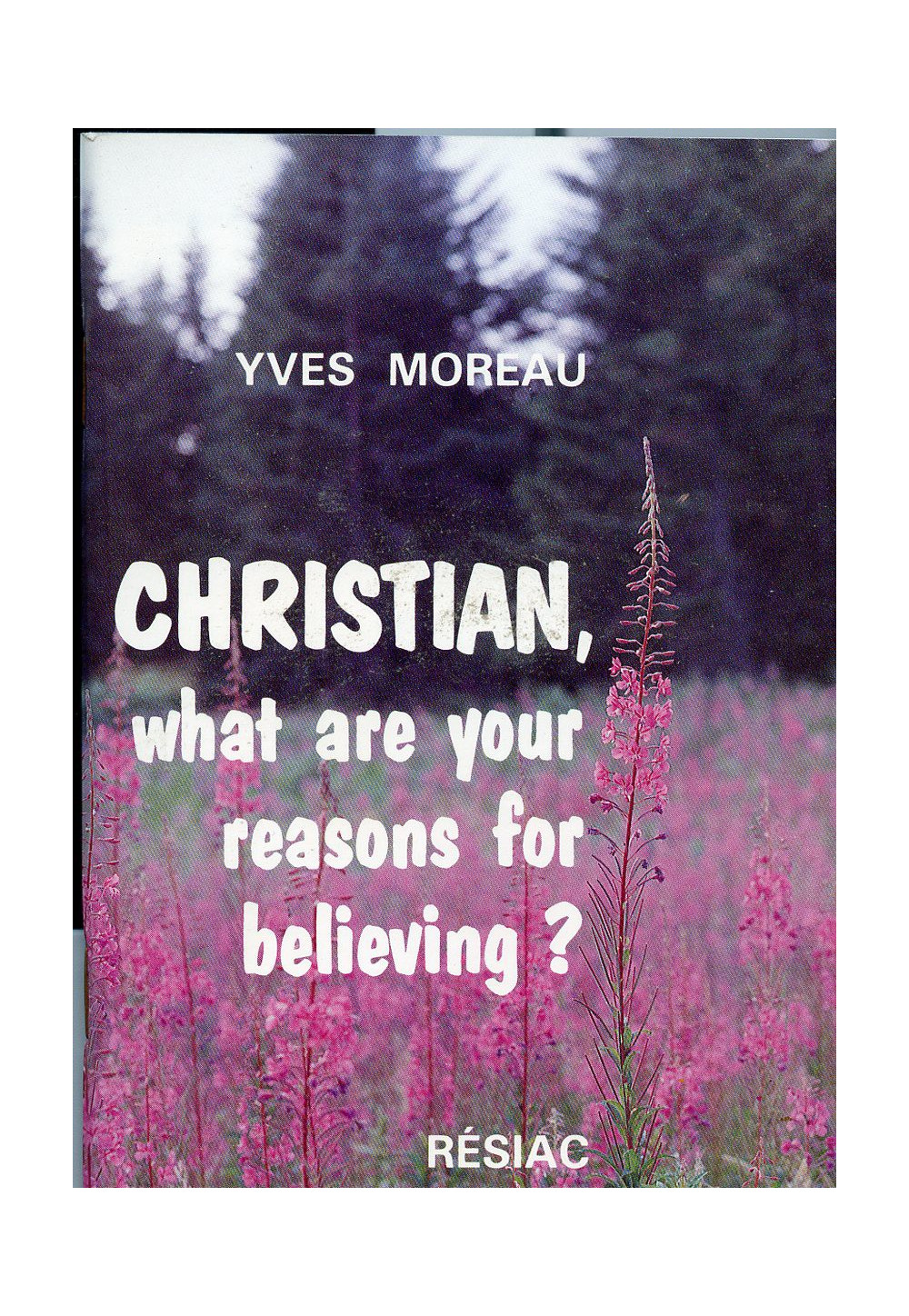 CHRISTIAN WHAT ARE YOUR REASONS FOR BELIEVING ?