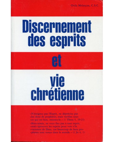 DISCERNEMENT DES ESPRITS ET VIE CHRÉTIENNE