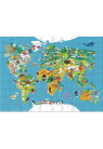 puzzle carte illustrée du monde