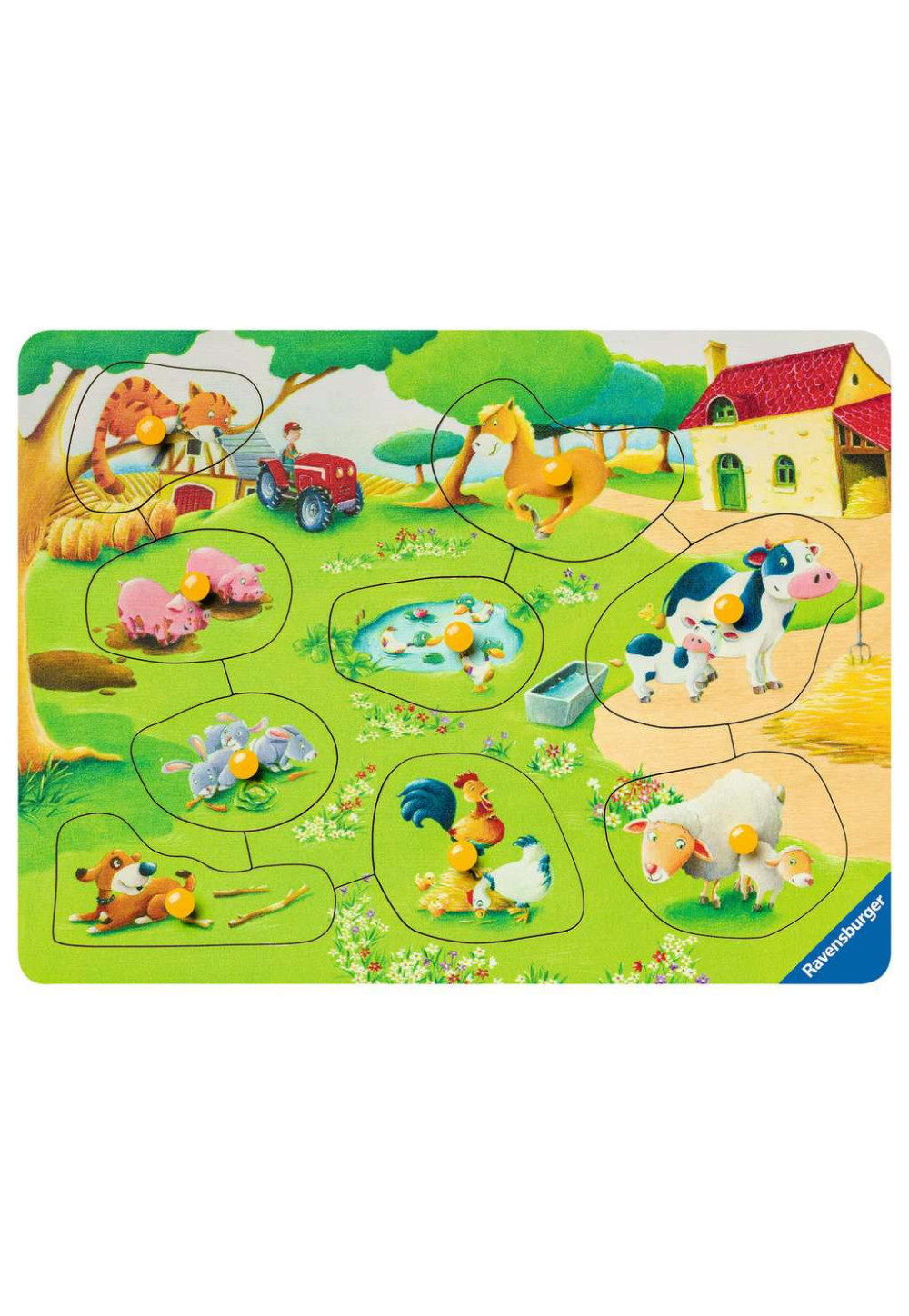 Puzzle animaux 9pièces bois