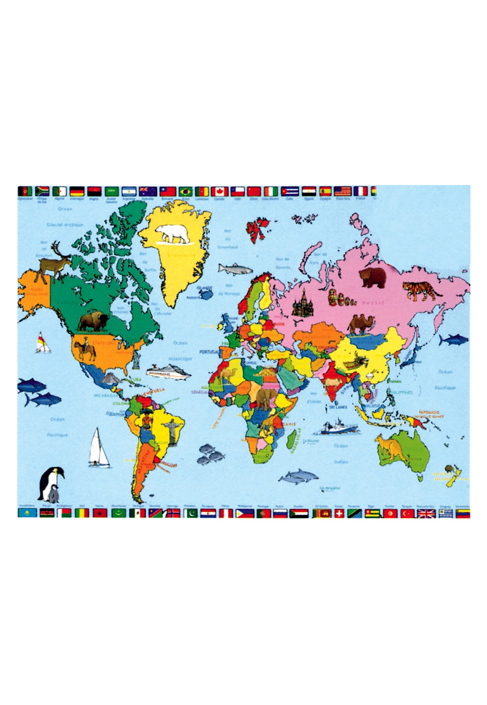 PUZZLE CARTE DU MONDE - 250 PIÈCES