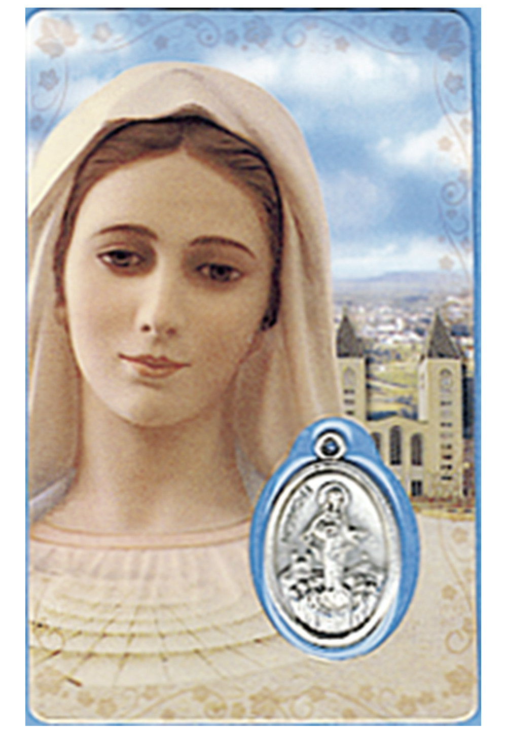 CARTE MEDAIL PLASTIQUE MEDJUGORJE